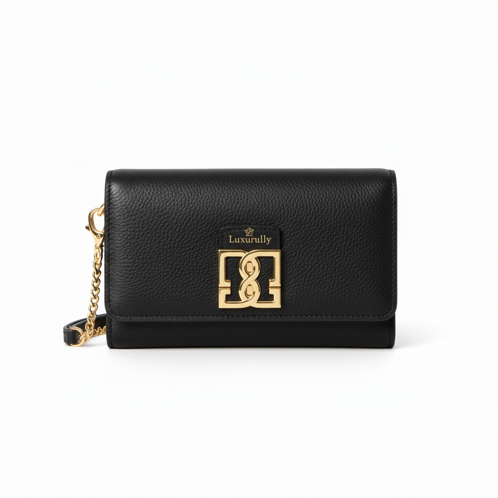 Designer Leather Purse with Luxurully Logo