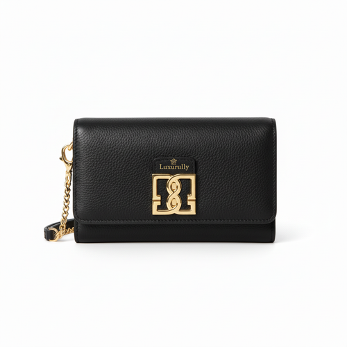 Designer Leather Purse with Luxurully Logo